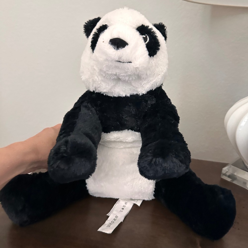 IKEA DJUNGELSKOG Panda Plush Stuffed Animal Black White 12 Inch Toy